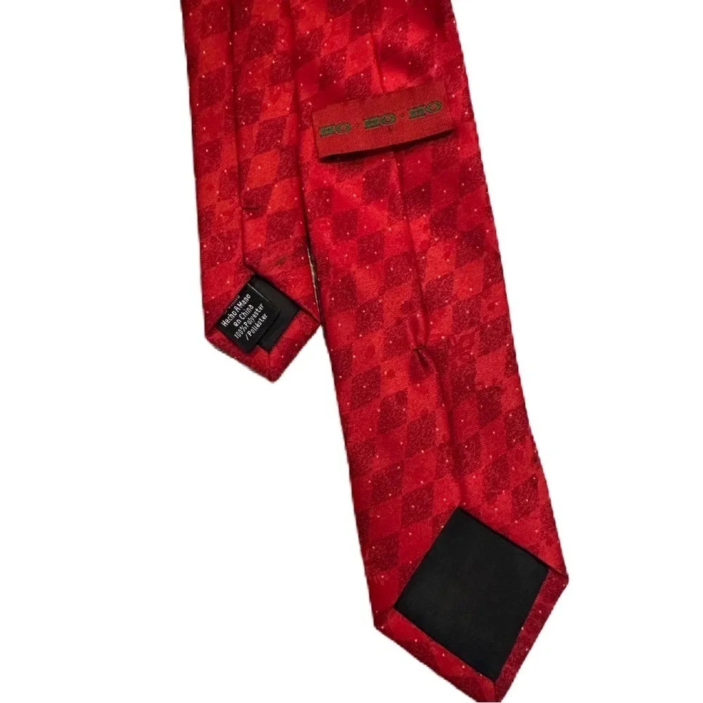 Ho Ho‎ Ho SnowMen Christmas Red Holiday Tie